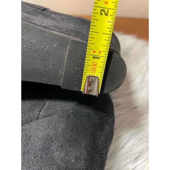 JG womens shorties short boots faux suede matte black size 8 womens bootie - Picture 11 of 13